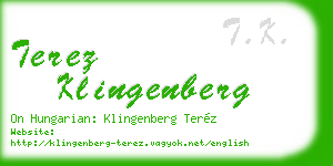 terez klingenberg business card